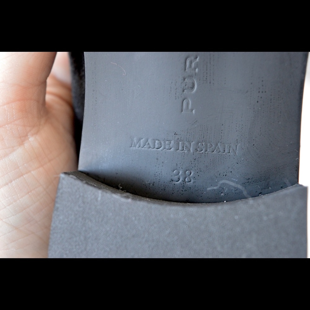 Pure Navy Black Leather Oxfords - Picture 5 of 7
